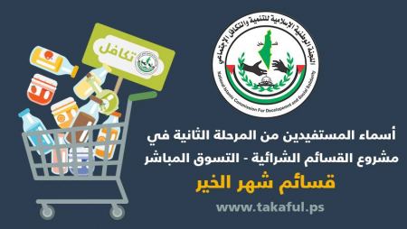 المرحلة الثانية : أسماء المستفيدين من مشروع القسائم الشرائية - تكافل